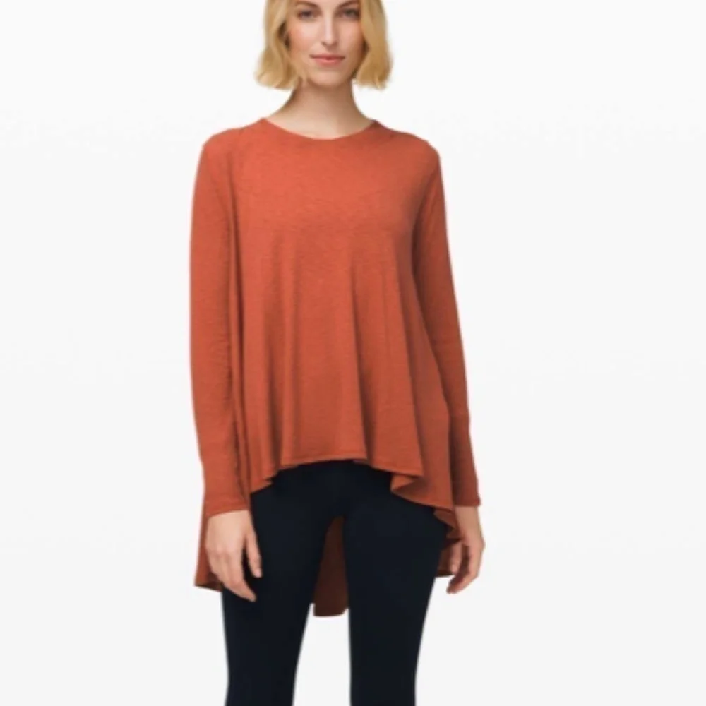 Lululemon Dare to Drape Long Sleeve Rustic Clay - Picture 2 of 12